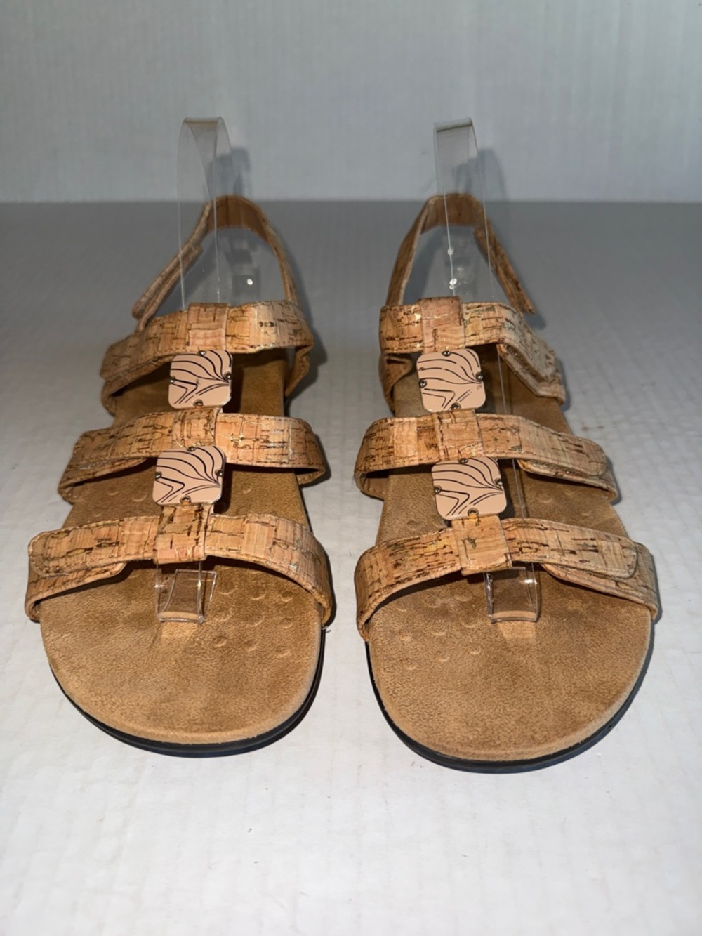 Vionic Amber Slingback Adjustable Straps Sandals In Gold Cork - Picture 9 of 13